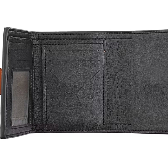 BY:KY Cognac Houndstooth Pattern Faux Leather Wallet, Factory Sealed! NWT! - Picture 3 of 10